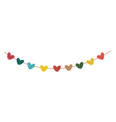 Heart Shape Paper Garland Romantic Holiday Party