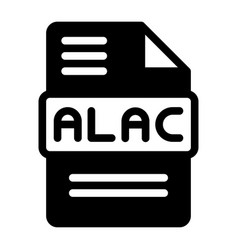 Alac Audio File Format Icon Flat Style Design