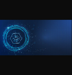 Dark Blue Futuristic Technology Background