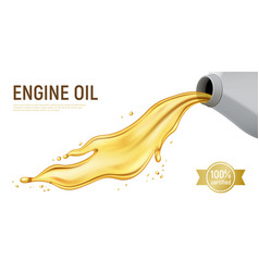 Realistic Motor Oil White Background