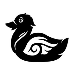 Tribal Tattoo Art With Black Decorative Duck