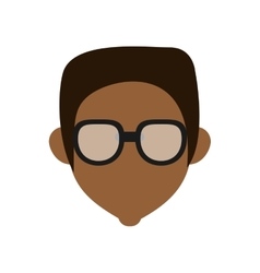 Dark Skin Faceless Man Portrait Icon