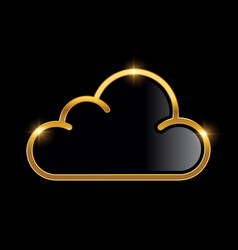 Golden Cloud Symbol Icon