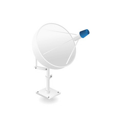 Isometric Flat Of Satellite Dish Transmitter