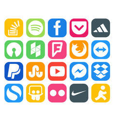 20 Social Media Icon Pack Including Video