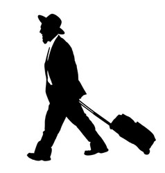 Amish Man In Suite Silhouette