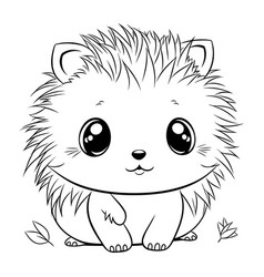 Cute Little Hedgehog Animal Cartoon Graphic