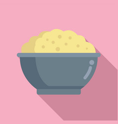 Mash Potato Meal Icon Flat Dish Food