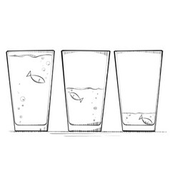 Three Fish In Glasses