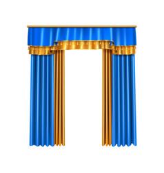 Classic Blue Curtains Composition