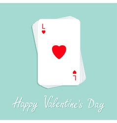 Happy Valentines Day Poker Playing Card Stack