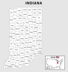 Indiana Map State And District Map Of