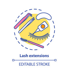 Lash Extension Concept Icon False Eyelashes