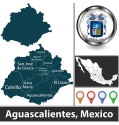 Map Aguascalientes Mexico