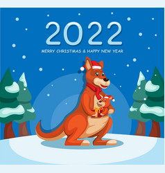 2022 New Year And Christmas Celebration Kangaroo