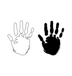 Human Handprint Imprint Of Male Or Female Hand