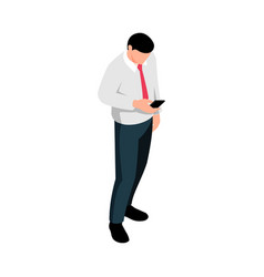 Isometric Businessman Pose