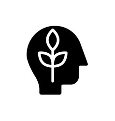 Mental Health Black Glyph Icon