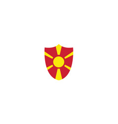 North Macedonia Flag Shield