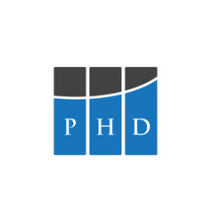 Phd Letter Logo Design On White Background