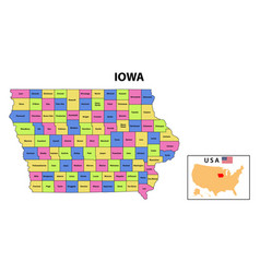 Iowa Map District Map Of In 2020 District