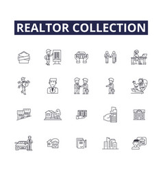 Realtor Collection Line Icons And Signs