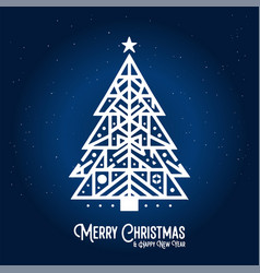 Abstract Simple Merry Christmas Poster Xmas Tree M