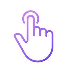 Finger Touch Gradient Linear Icon