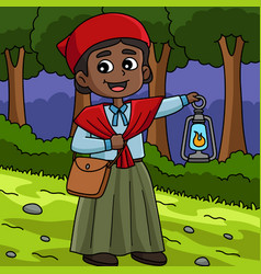 Harriet Tubman Of Juneteenth Colored Cartoon