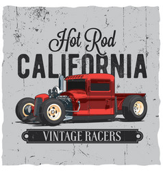 Hot Rod California Vintage Poster