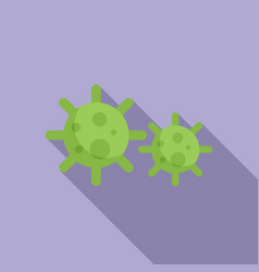 Flu Virus Icon Flat Spring Season