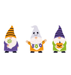 Funny Happy Halloween Gnomes Set