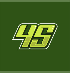 Racing Number 45 Logo Design