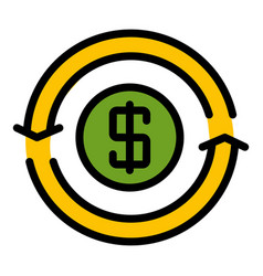 Return Money Icon Flat