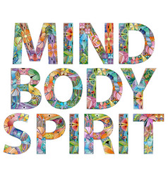 Body Mind Spirit Words Health Concept