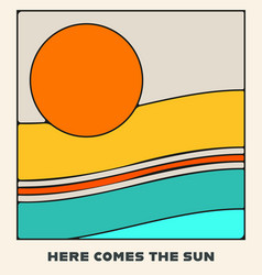 Here Comes The Sun Minimal Design Poster