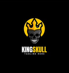 Logo King Skull Simple Mascot Style