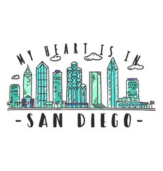 San Diego Skyline Sticker