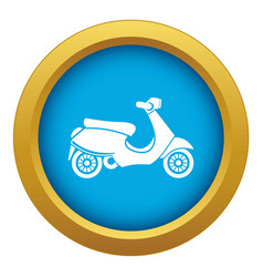 Vespa Scooter Icon Blue Isolated