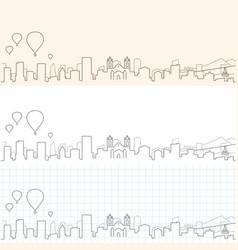 Albuquerque Hand Drawn Skyline