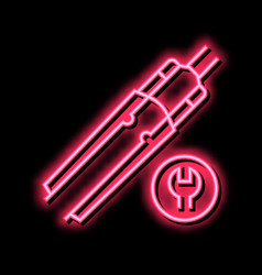 Bicycle Fork Straightening Neon Glow Icon