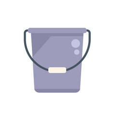 Cleaning Pool Bucket Icon Flat Water Swim