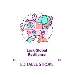 Lack Global Resilience Concept Icon