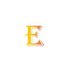 Letter E Gold Elegant Geometric Symbol Simple Logo