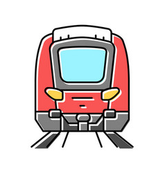 Metro Subway Transport Vehicle Color Icon