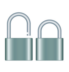 Open And Closed Padlock