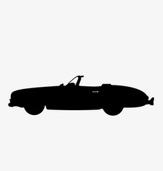 Vintage Classic Convertible Sport Car Silhouette