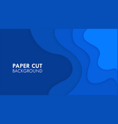 Blue Vibrant Paper Cut Liquid Abstract Background