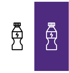 Energy Drink Icon Logo In Outline Style