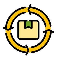 Return Parcel Icon Flat